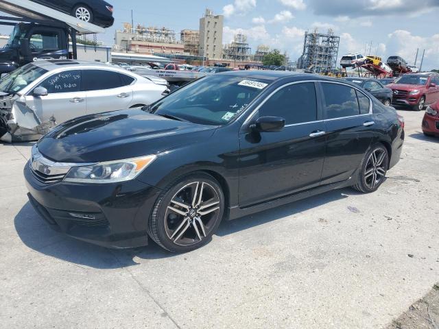 HONDA ACCORD SPO 2017 black sedan 4d gas 1HGCR2F50HA259581 photo #1