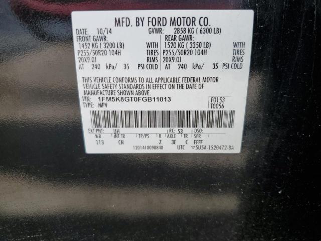 2015 FORD EXPLORER S 1FM5K8GT0FGB11013