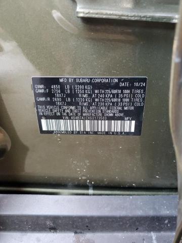 2025 SUBARU OUTBACK ON 4S4BTALCXS3173503