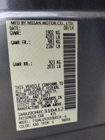 2015 NISSAN LEAF S 1N4AZ0CP4FC310412