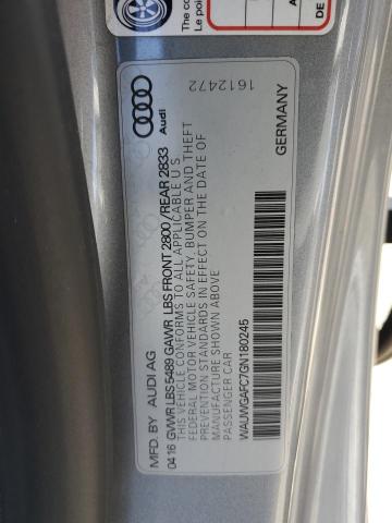 2016 AUDI A7 PREMIUM - WAUWGAFC7GN180245
