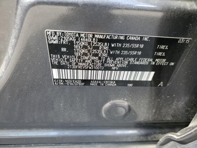 2015 TOYOTA RAV4 LIMIT 2T3DFREV5FW310013