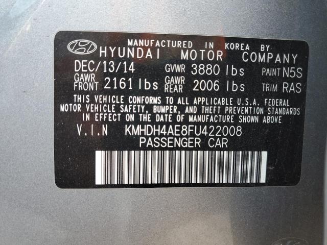 2015 HYUNDAI ELANTRA SE KMHDH4AE8FU422008