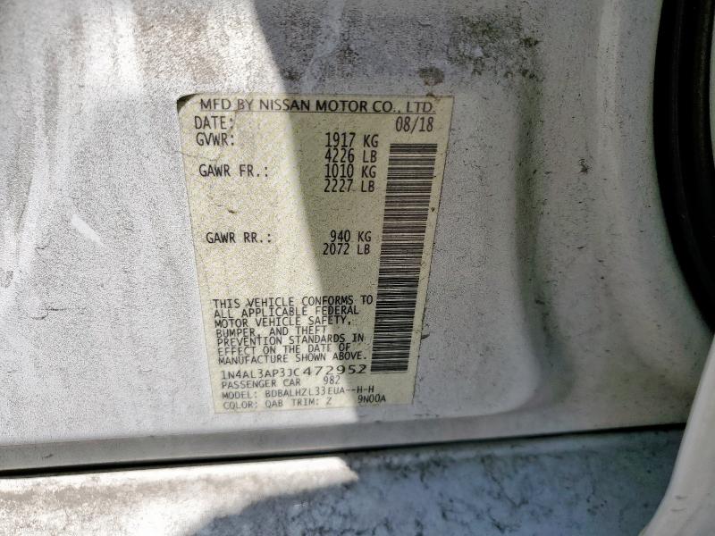 2018 NISSAN ALTIMA 2.5 - 1N4AL3AP3JC472952
