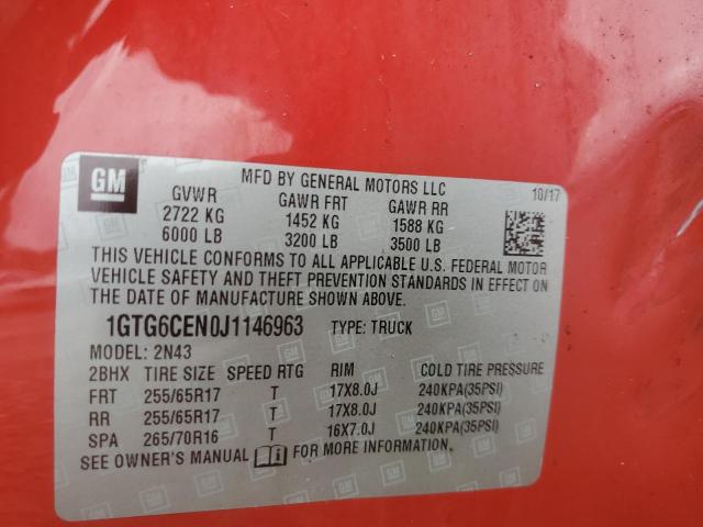 2018 GMC CANYON SLE 1GTG6CEN0J1146963