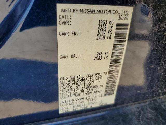 2021 NISSAN ALTIMA SR - 1N4BL4CVXMN312551