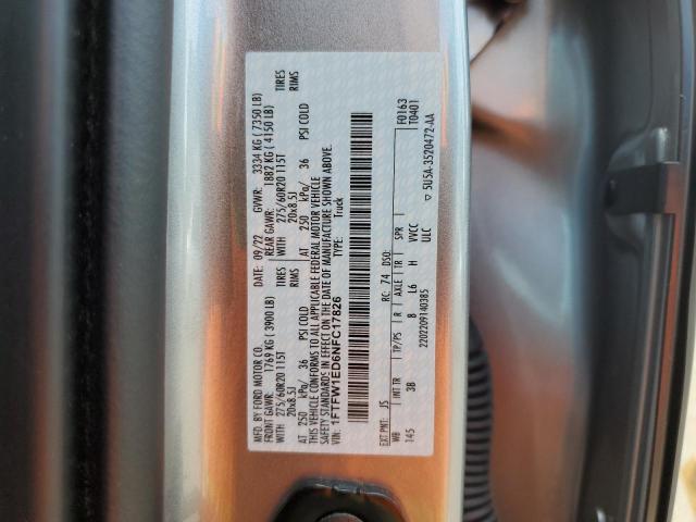 2022 FORD F150 SUPER - 1FTFW1ED6NFC17826