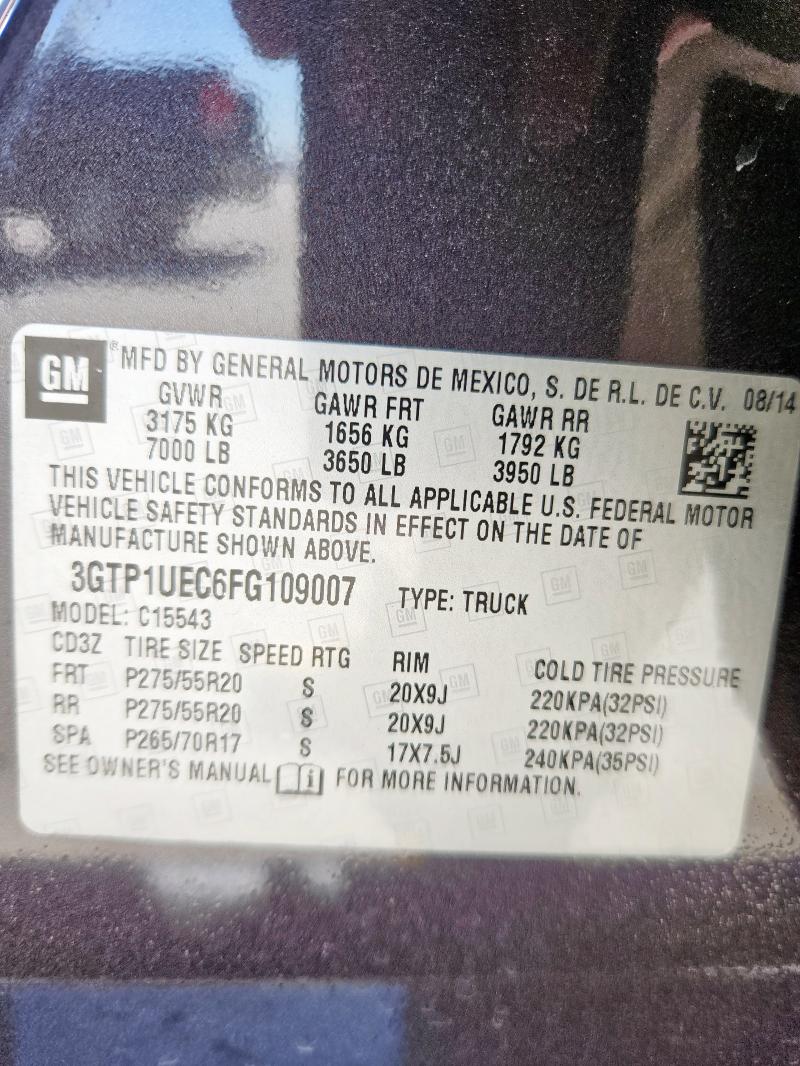 2015 GMC SIERRA C15 - 3GTP1UEC6FG109007