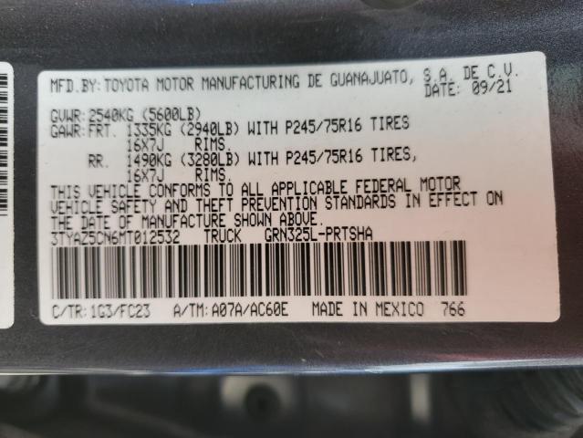 2021 TOYOTA TACOMA DOU - 3TYAZ5CN6MT012532