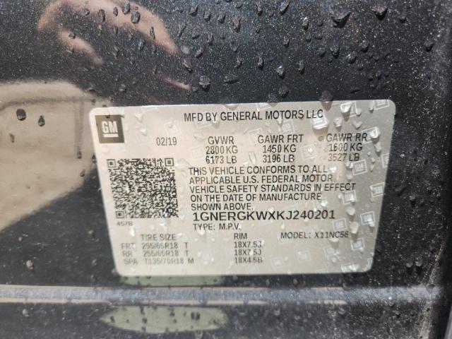 2019 CHEVROLET TRAVERSE L 1GNERGKWXKJ240201