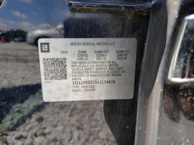 2019 CHEVROLET IMPALA PRE 1G1105S37KU134470