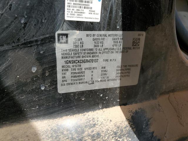 2016 CHEVROLET TAHOE K150 1GNSKCKC6GR470137