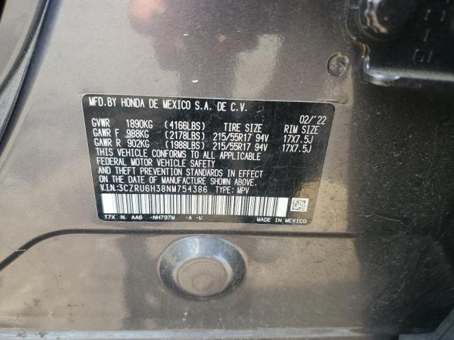 2022 HONDA HR-V LX 3CZRU6H38NM754386