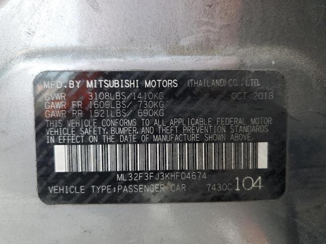 2019 MITSUBISHI MIRAGE G4 ML32F3FJ3KHF04674