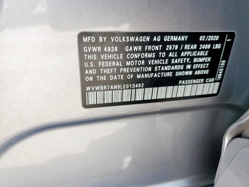 2020 VOLKSWAGEN ARTEON SE WVWBR7AN9LE013452