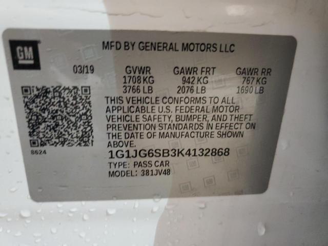 2019 CHEVROLET SONIC - 1G1JG6SB3K4132868
