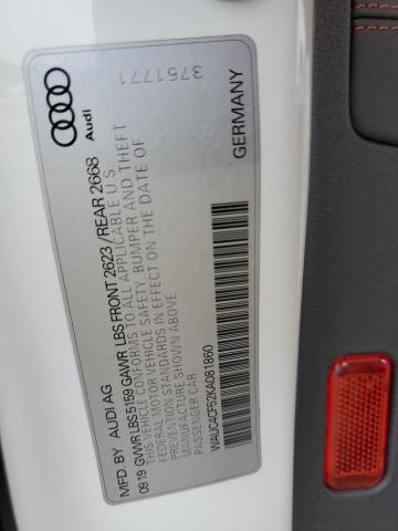 2019 AUDI S5 PRESTIG WAUC4CF52KA081860