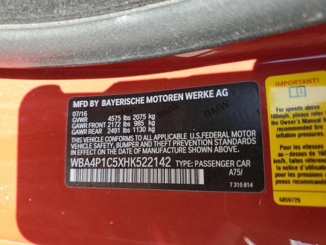 2017 BMW 440I WBA4P1C5XHK522142