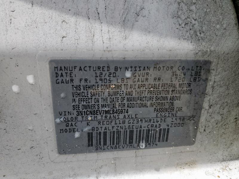 2021 NISSAN VERSA SV 3N1CN8EV7ML845974