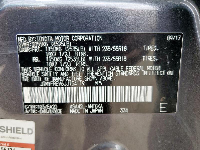 2018 TOYOTA RAV4 LIMIT JTMYFREV6JJ154119