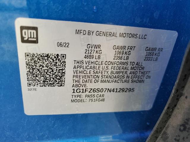 2022 CHEVROLET BOLT EUV P 1G1FZ6S07N4129295