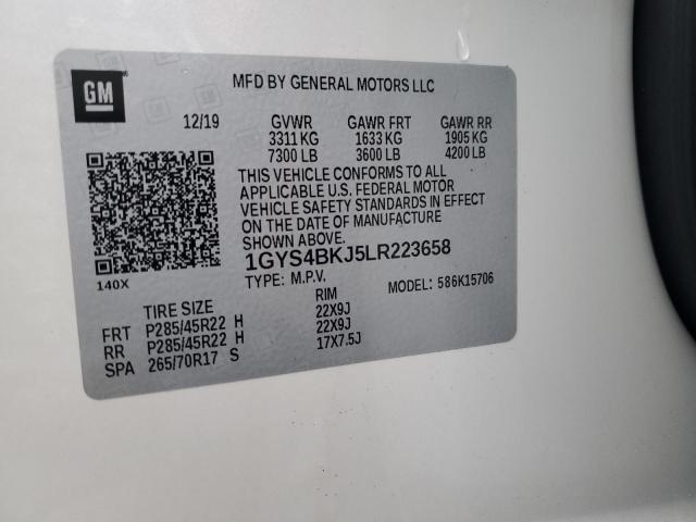2020 CADILLAC ESCALADE L 1GYS4BKJ5LR223658