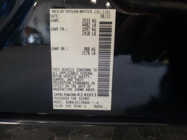 2022 NISSAN ALTIMA SV - 1N4BL4DW1NN424003