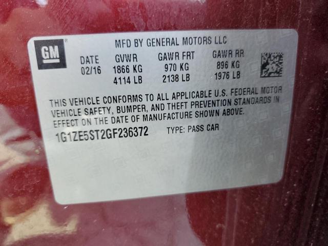 2016 CHEVROLET MALIBU LT - 1G1ZE5ST2GF236372