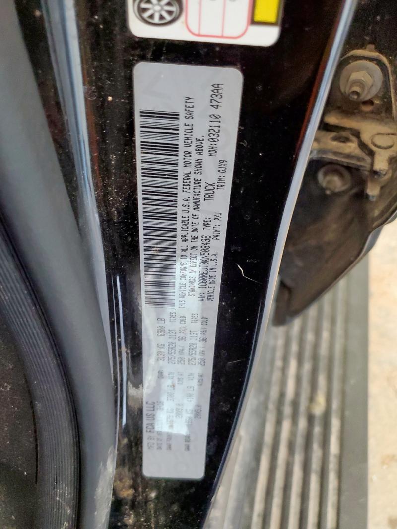 2019 RAM 1500 LARAM 1C6RREJT0KN508436