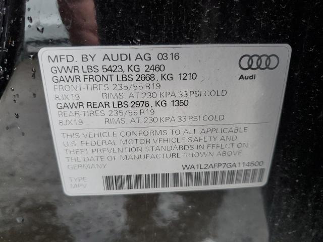 2016 AUDI Q5 PREMIUM WA1L2AFP7GA114500