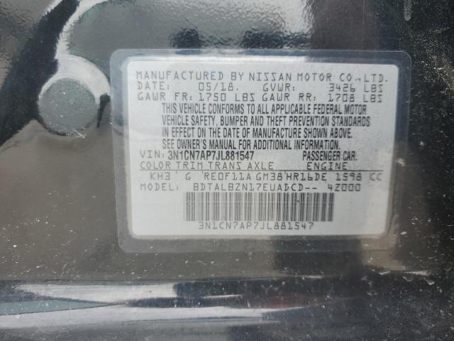 2018 NISSAN VERSA S - 3N1CN7AP7JL881547