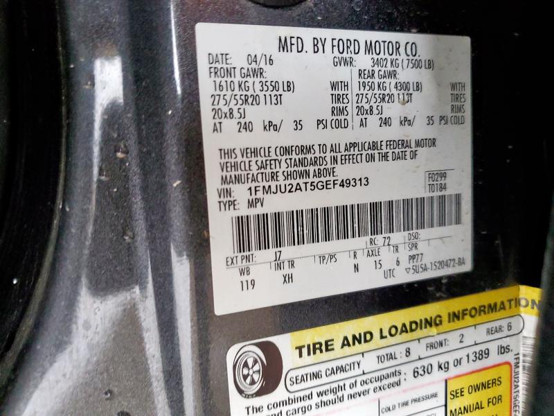 2016 FORD EXPEDITION 1FMJU2AT5GEF49313