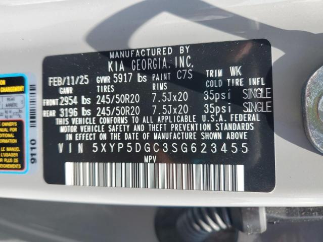 2025 KIA TELLURIDE 5XYP5DGC3SG623455