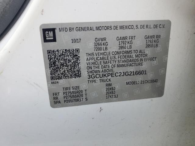 2018 CHEVROLET SILVERADO K1500 CUSTOM 3GCUKPEC2JG216601
