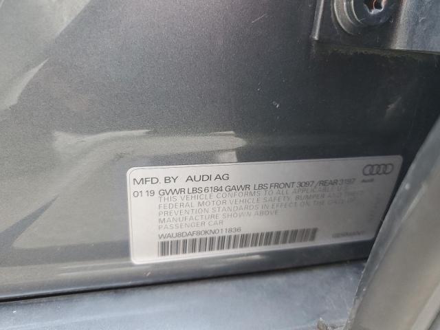 2019 AUDI A8 L - WAU8DAF80KN011836