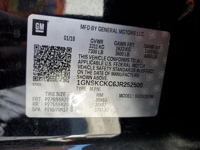 2018 CHEVROLET TAHOE K150 - 1GNSKCKC6JR252500