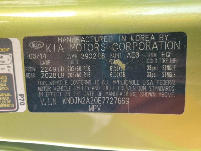 2014 KIA SOUL - KNDJN2A20E7727669