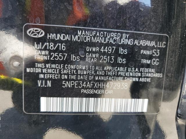 2017 HYUNDAI SONATA SPO 5NPE34AFXHH472938