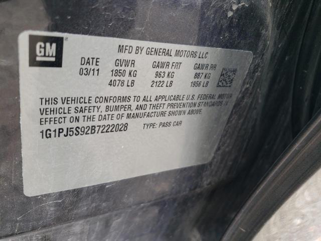 2011 CHEVROLET CRUZE ECO - 1G1PJ5S92B7222028