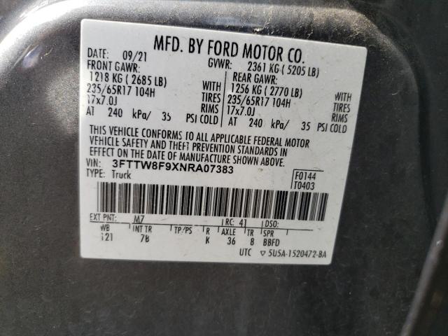 2022 FORD MAVERICK X 3FTTW8F9XNRA07383