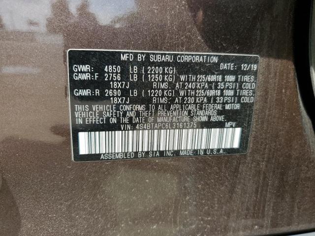 2020 SUBARU OUTBACK TO 4S4BTAPC6L3161375