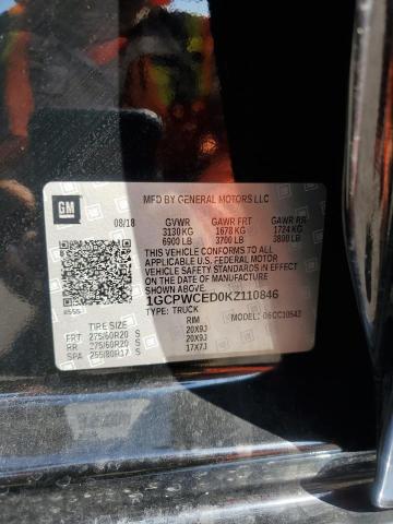 2019 CHEVROLET SILVERADO - 1GCPWCED0KZ110846