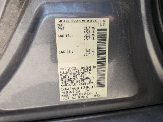 2016 NISSAN ALTIMA 2.5 - 1N4AL3AP3GC129695