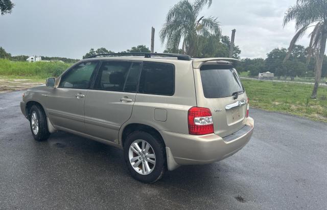 TOYOTA HIGHLANDER 2006 gold 4dr spor hybrid engine JTEDW21A860007558 photo #4