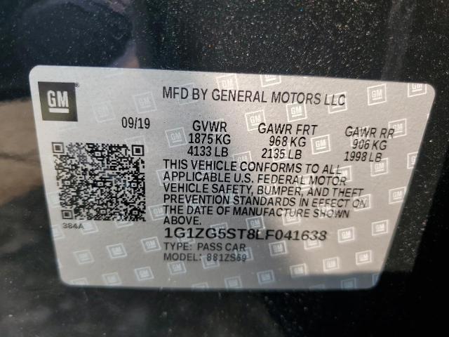 2020 CHEVROLET MALIBU RS 1G1ZG5ST8LF041638