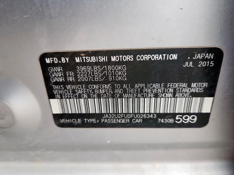 2015 MITSUBISHI LANCER ES JA32U2FU0FU026343