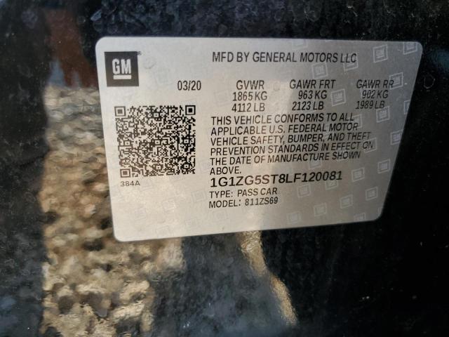 2020 CHEVROLET MALIBU RS - 1G1ZG5ST8LF120081