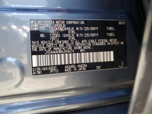 2021 TOYOTA VENZA LE JTEAAAAH8MJ044674