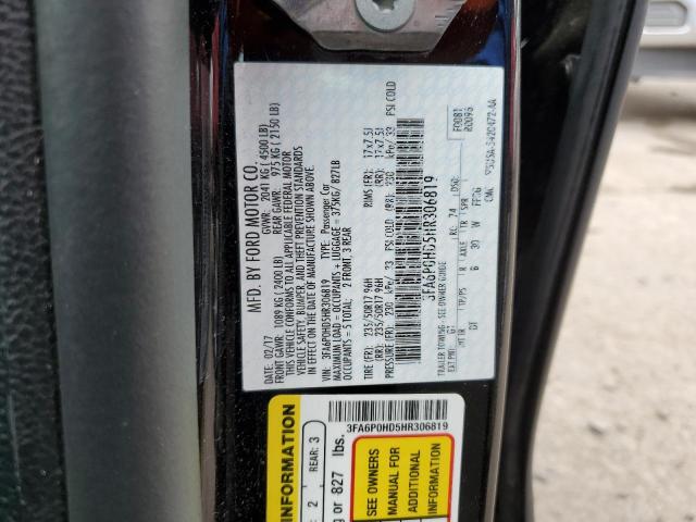 2017 FORD FUSION SE - 3FA6P0HD5HR306819