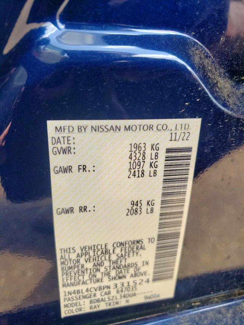 2023 NISSAN ALTIMA SR - 1N4BL4CV8PN331524